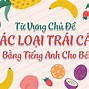 Học Từ Vựng Tiếng Anh Chủ Đề Trái Cây